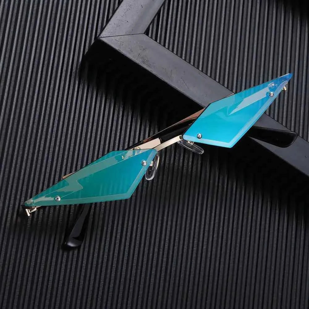Stylish Bolt Sunglasses for Ultimate UV Protection Cyan Blue