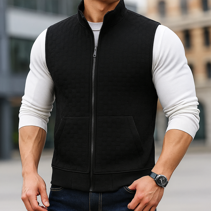 Stylish Knitted Vest for Men - Cozy, Lightweight Knitwear Black