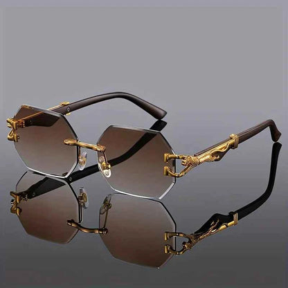 Stylish Leopard Print Frame Sunglasses Tea Brown