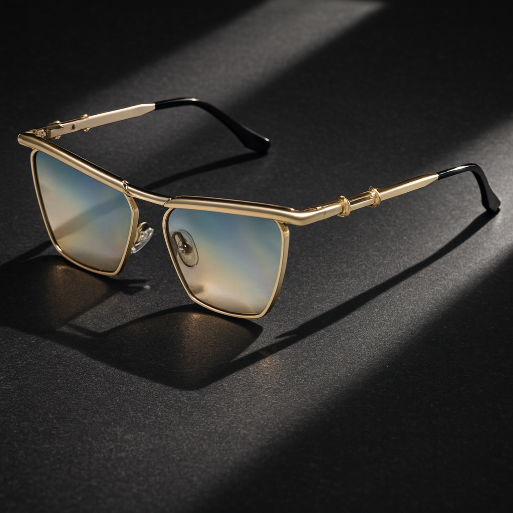 Stylish Oversized Sunglasses for Ultimate UV Protection Galaxy Gold