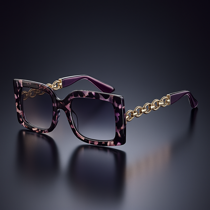 Stylish Sicilian-Inspired Sunglasses Amethyst Tortoise