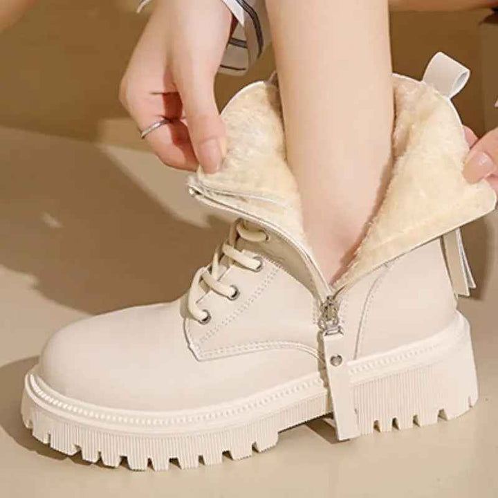 Stylish & Versatile Women's Classic Martin Boots Beige