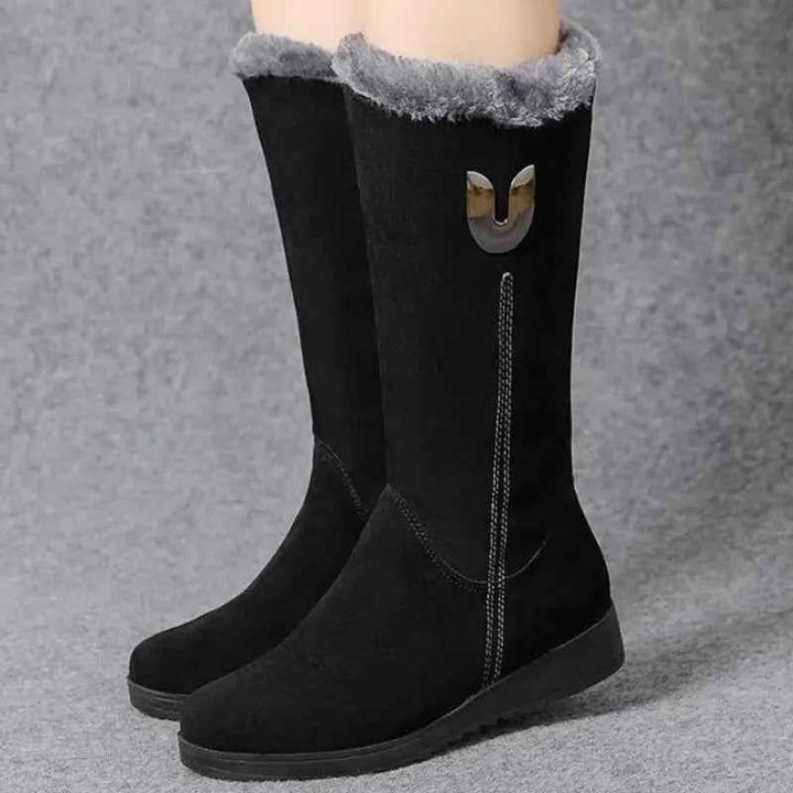 Stylish & Warm Women's Mid-Calf Suede Boots