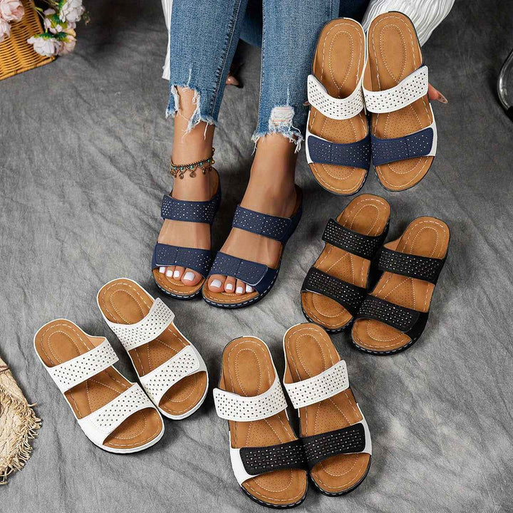 Stylish Women's Platform Sandals with Rhinestones and Comfort Sole