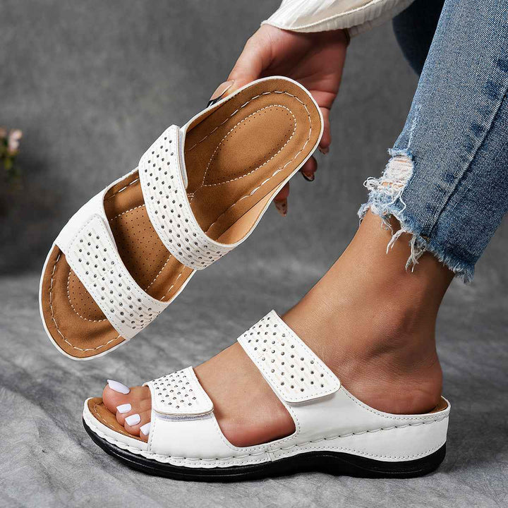 Stylish Women's Platform Sandals with Rhinestones and Comfort Sole