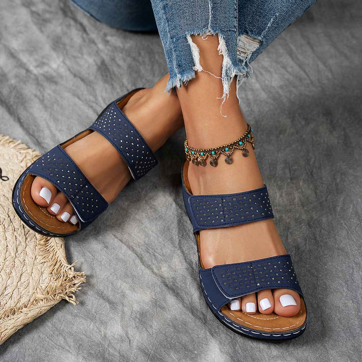 Stylish Women's Platform Sandals with Rhinestones and Comfort Sole