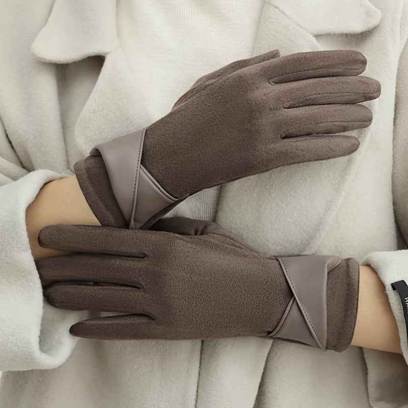 Suede Touch Winter Gloves