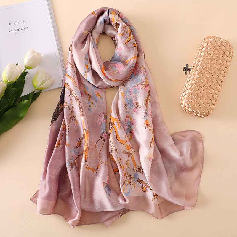 Summer Sunscreen Shawl Scarf Scarf Scarf Purple