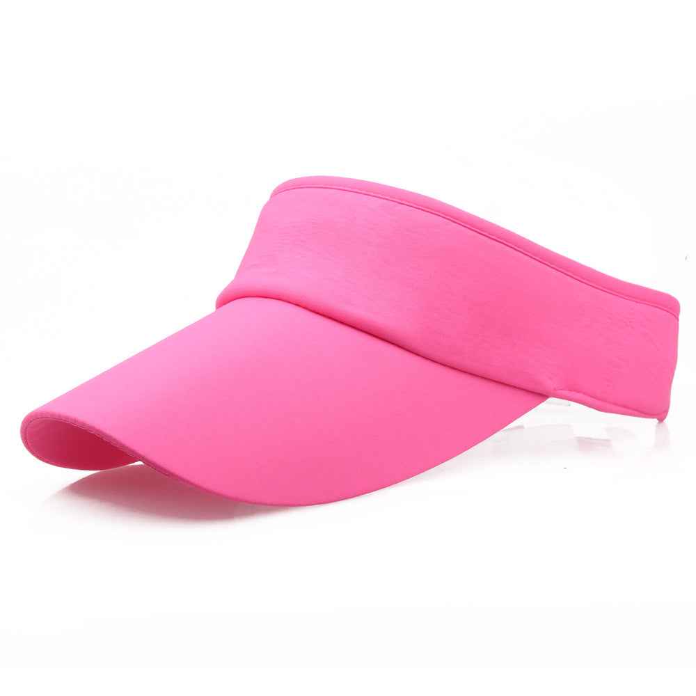 Sun Hat Visor Caps Summer Beach Sunhat Sport Headband Classic Cap Adjustable Sun Sports Visor Hat Baseball Cap Rose Red adjustable