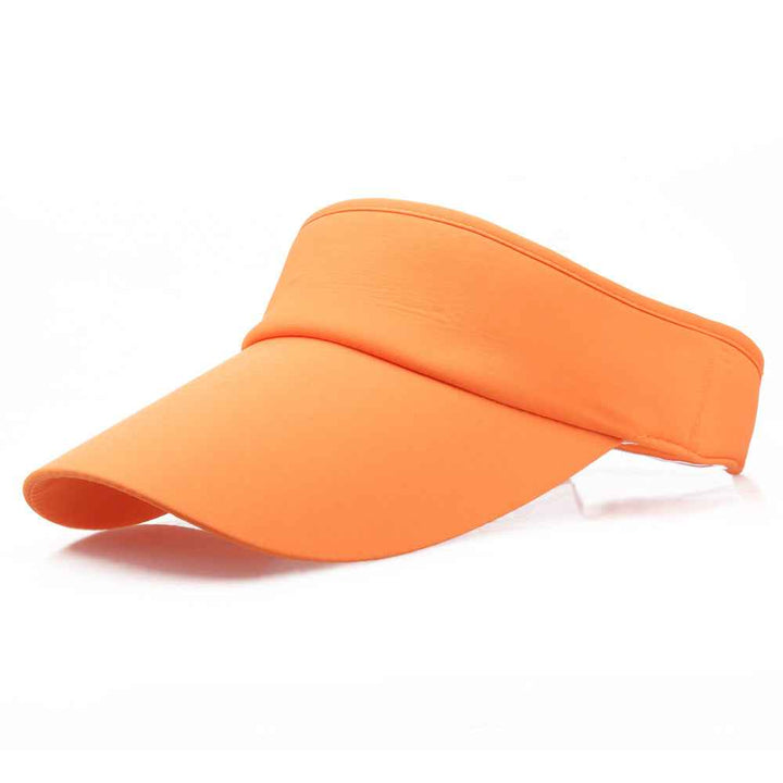 Sun Hat Visor Caps Summer Beach Sunhat Sport Headband Classic Cap Adjustable Sun Sports Visor Hat Baseball Cap Orange adjustable