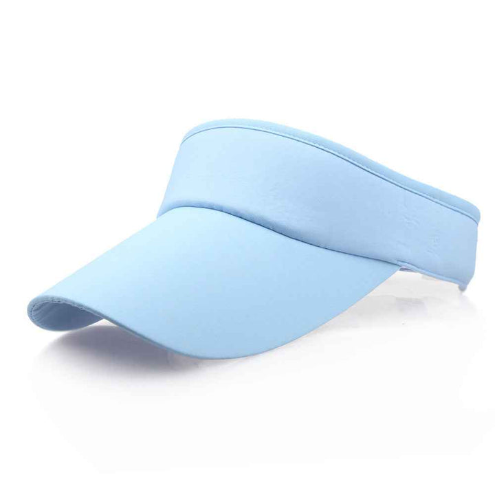 Sun Hat Visor Caps Summer Beach Sunhat Sport Headband Classic Cap Adjustable Sun Sports Visor Hat Baseball Cap Sky Blue adjustable