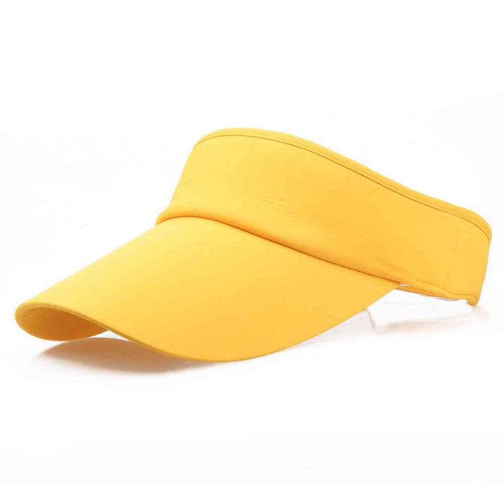 Sun Hat Visor Caps Summer Beach Sunhat Sport Headband Classic Cap Adjustable Sun Sports Visor Hat Baseball Cap Yellow adjustable