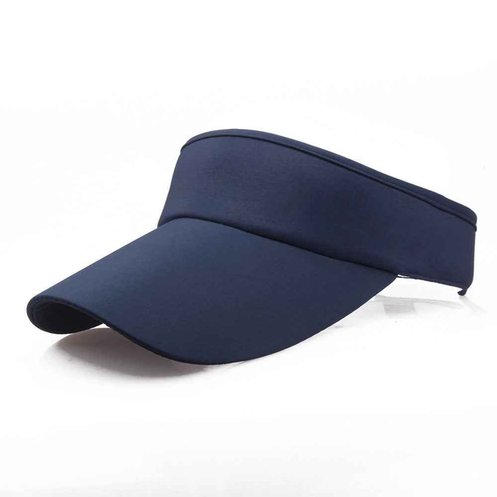 Sun Hat Visor Caps Summer Beach Sunhat Sport Headband Classic Cap Adjustable Sun Sports Visor Hat Baseball Cap Navy Blue adjustable