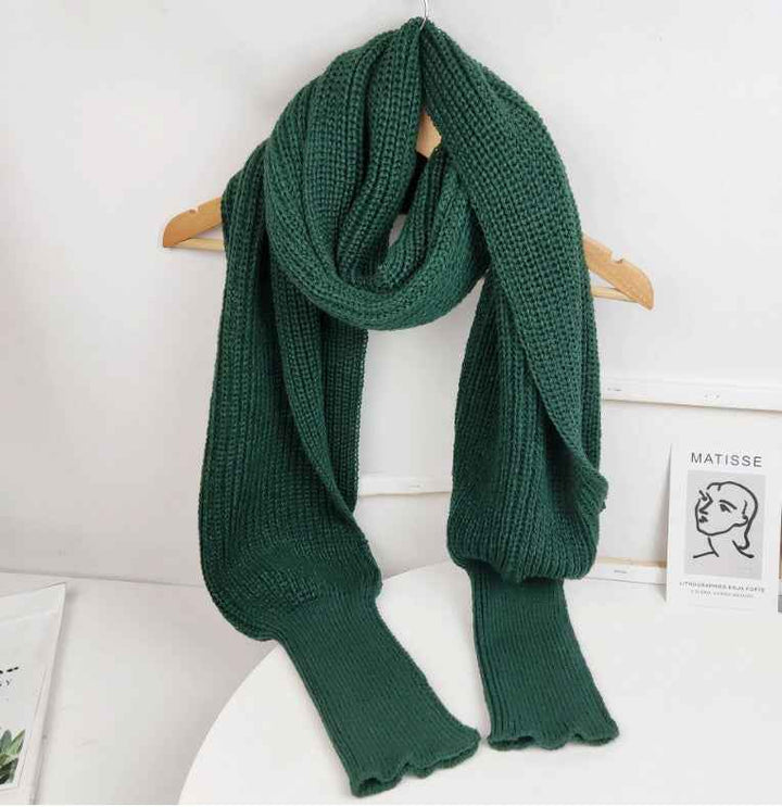 Sweater Scarf Cashmere Ladies Girl Woman Clothing Casual Wear Green 235cm