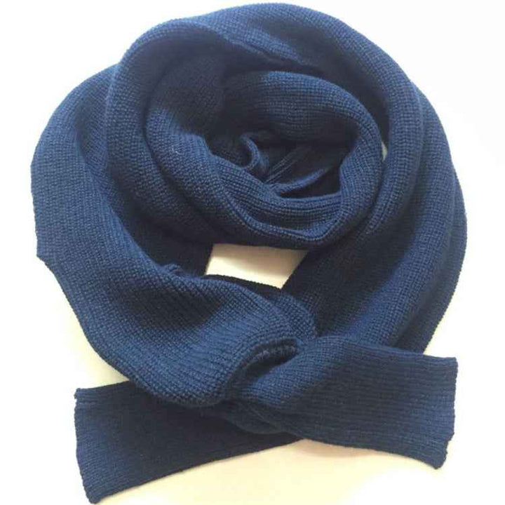 Sweater Scarf Cashmere Ladies Girl Woman Clothing Casual Wear Navy Blue 235cm