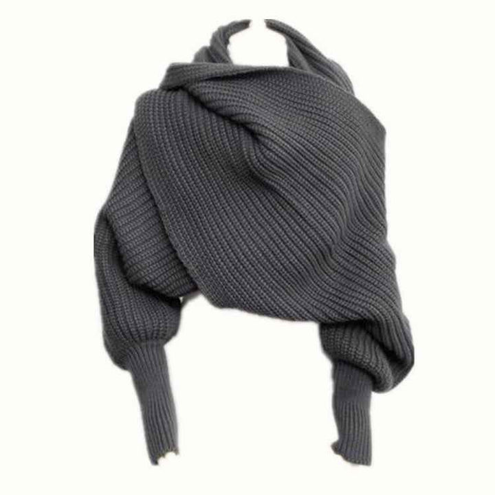 Sweater Scarf Cashmere Ladies Girl Woman Clothing Casual Wear Dark grey 235cm