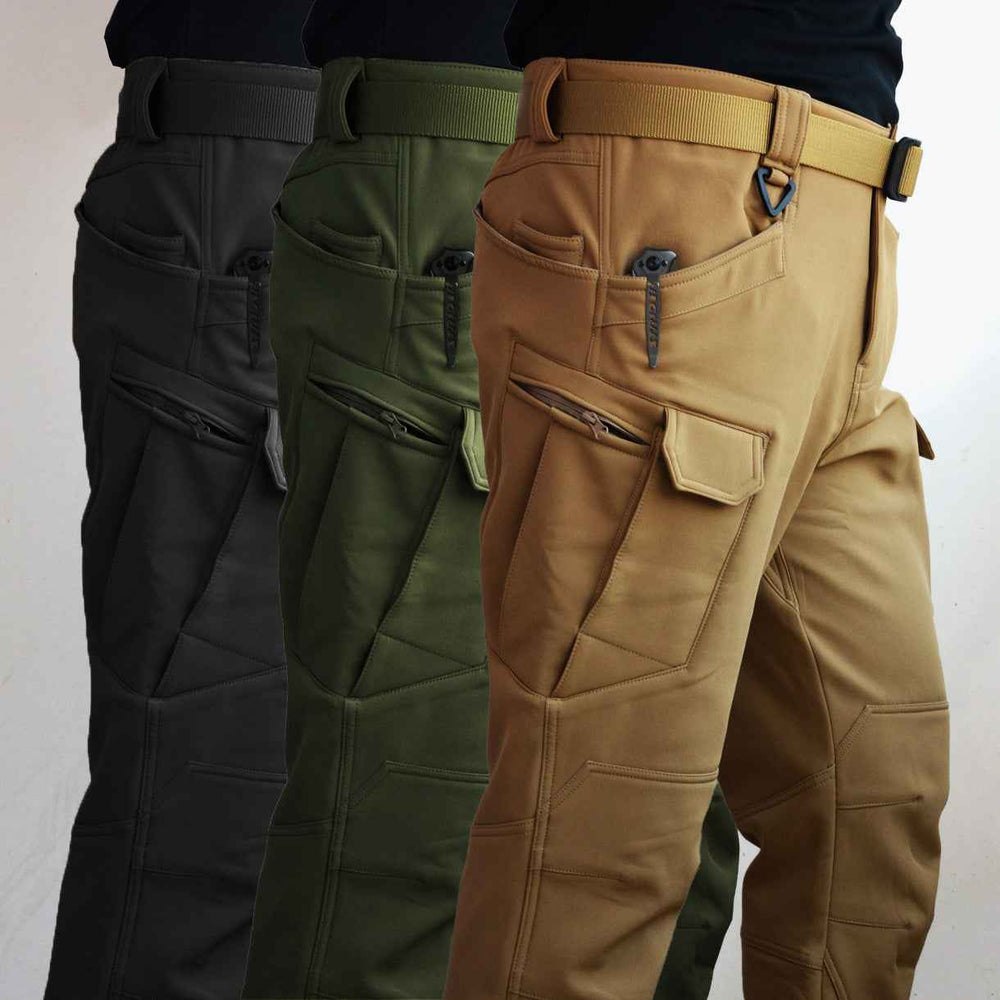 Men's Tactical Pants with Multiple Pockets, Reinforced Seams, D-Ring, and Comfort Fit
