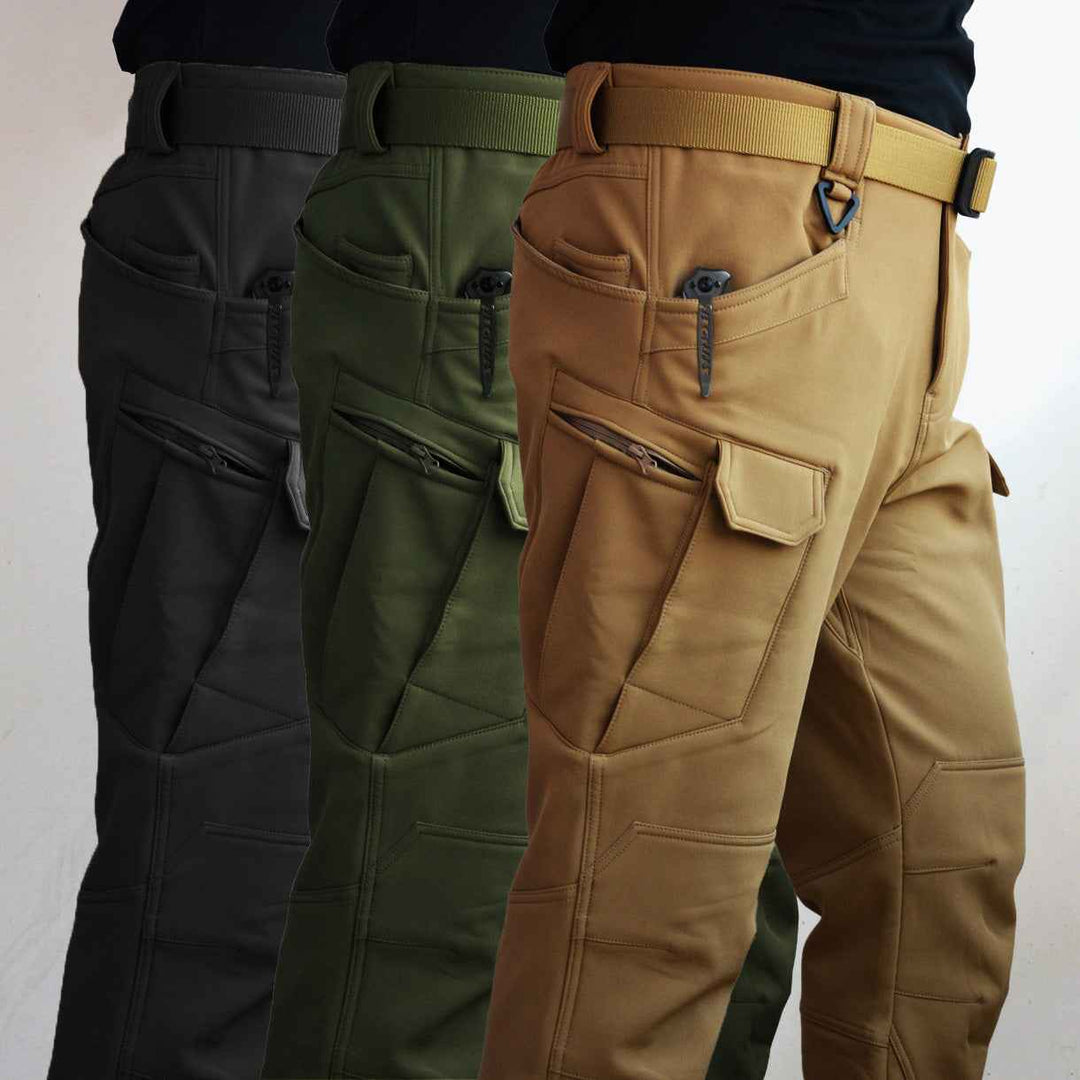 Men's Tactical Pants with Multiple Pockets, Reinforced Seams, D-Ring, and Comfort Fit