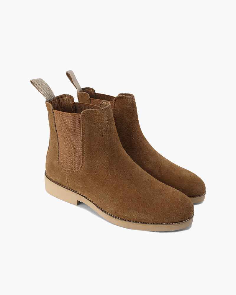 Men's Classic Minimalist Chelsea Winter Boots Light Brown