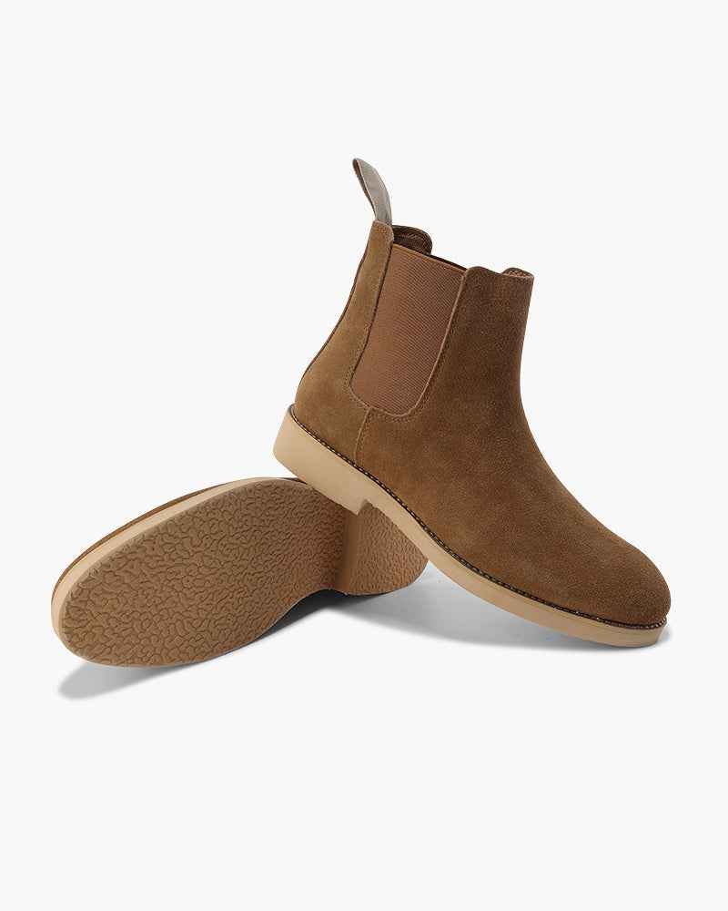 Men's Classic Minimalist Chelsea Winter Boots Brown