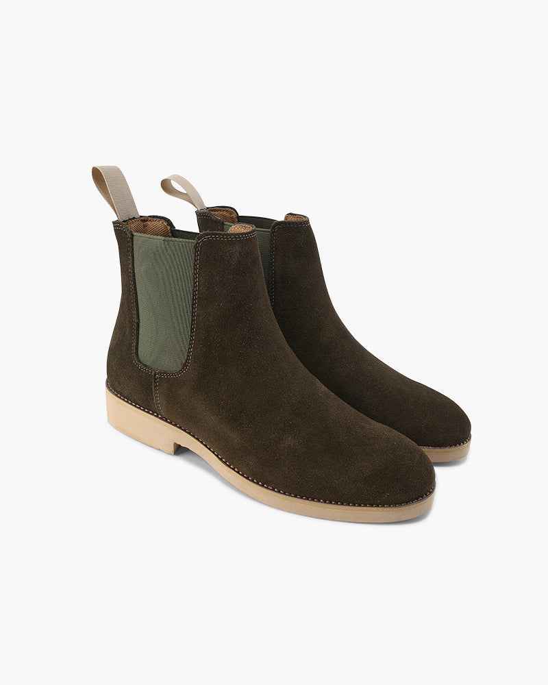 Men's Classic Minimalist Chelsea Winter Boots Army Green