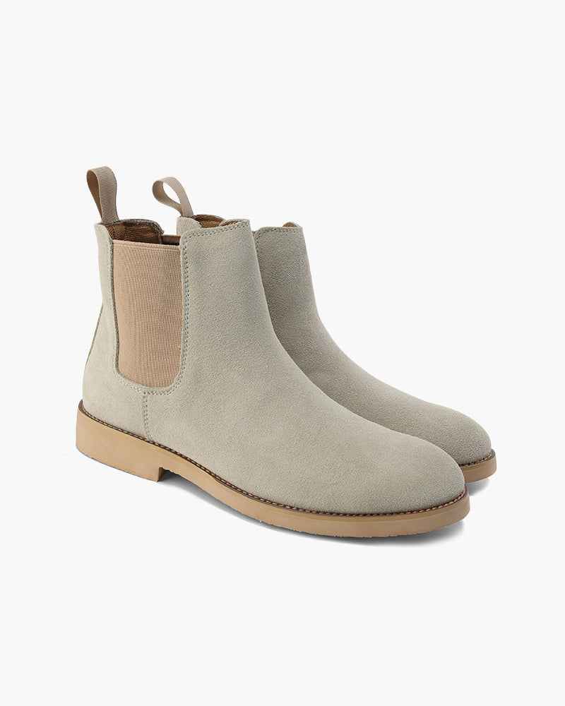 Men's Classic Minimalist Chelsea Winter Boots Beige