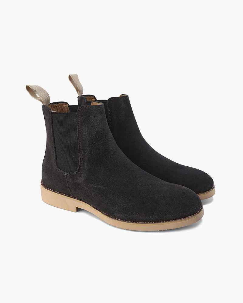Men's Classic Minimalist Chelsea Winter Boots Dark Gray