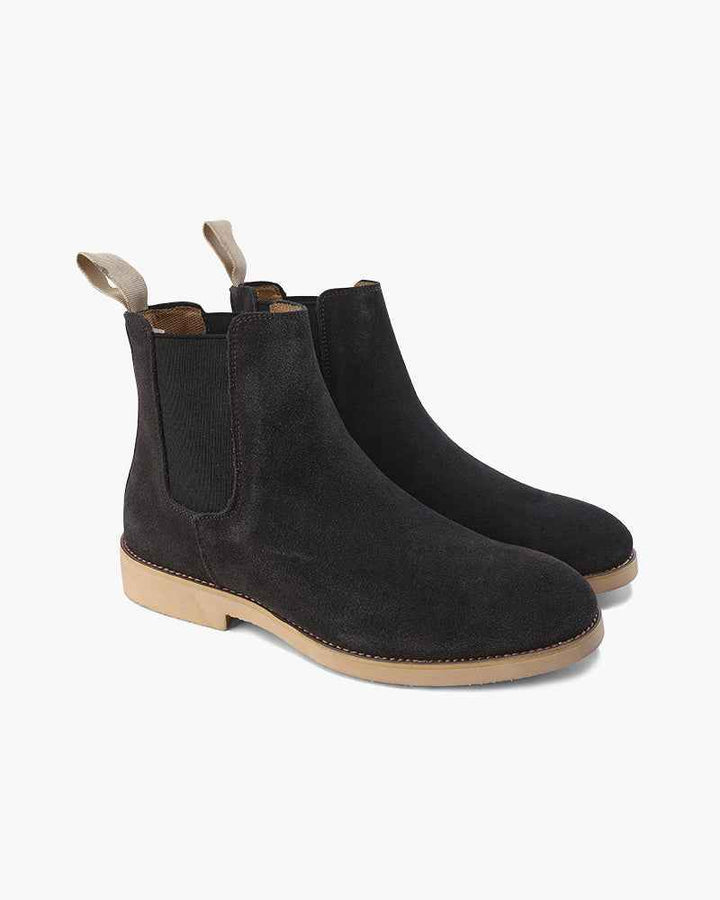 Men's Classic Minimalist Chelsea Winter Boots Dark Gray