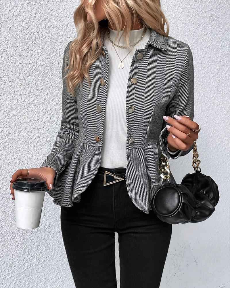 Tailored Peplum Blazer - Elegant Women's Work Jacket