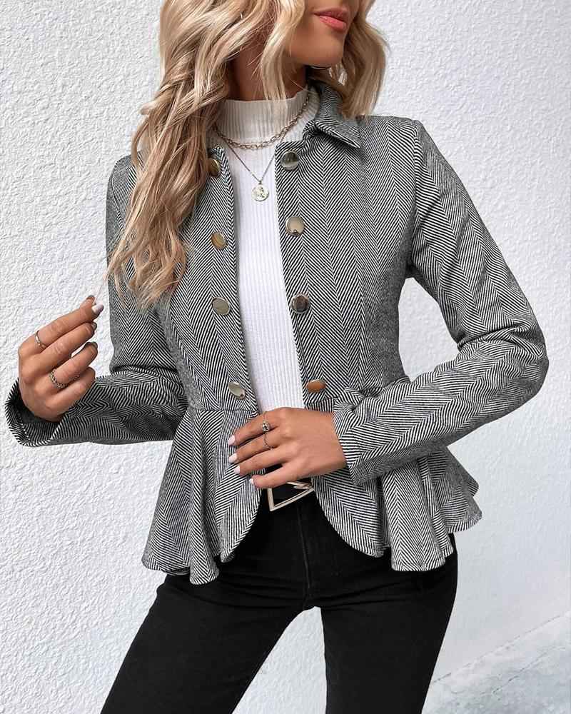 Tailored Peplum Blazer - Elegant Women's Work Jacket