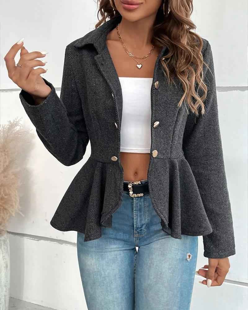 Tailored Peplum Blazer - Elegant Women's Work Jacket