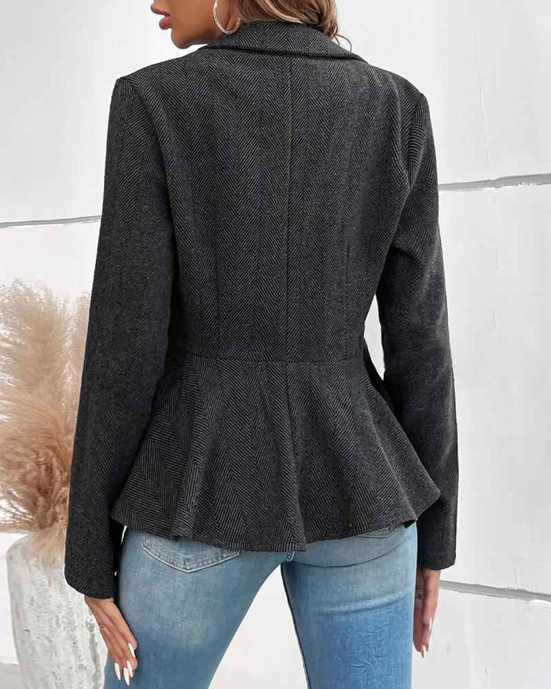 Tailored Peplum Blazer - Elegant Women's Work Jacket