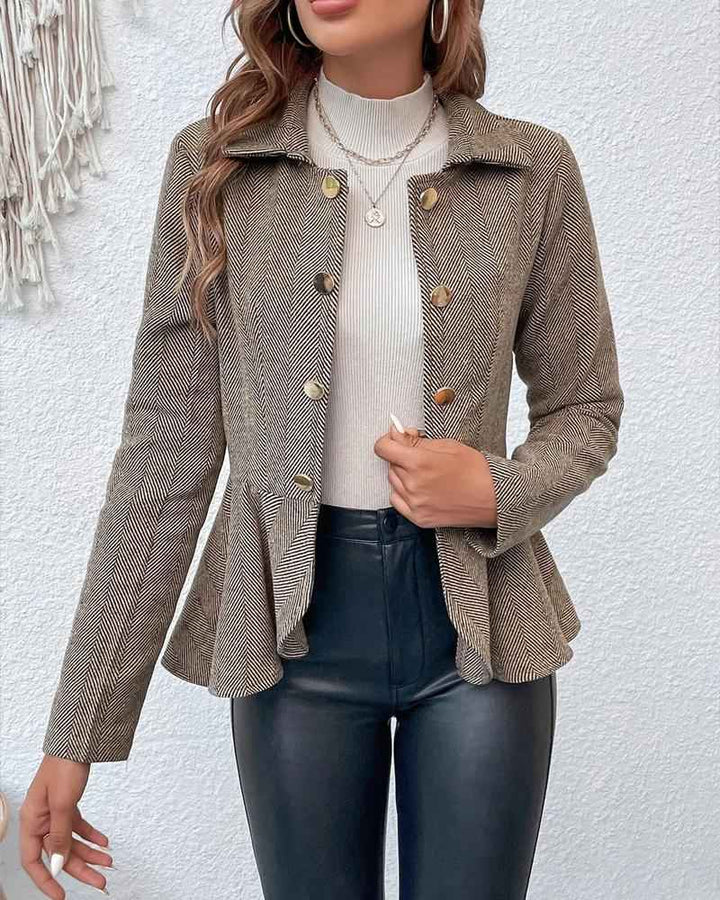 Tailored Peplum Blazer - Elegant Women's Work Jacket