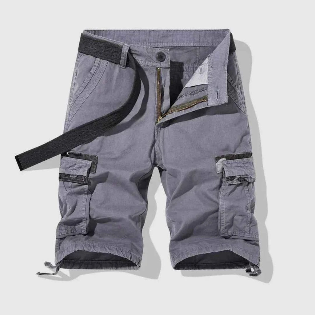 Men's Utility Cargo Shorts for Versatile Outdoor Wear Gray