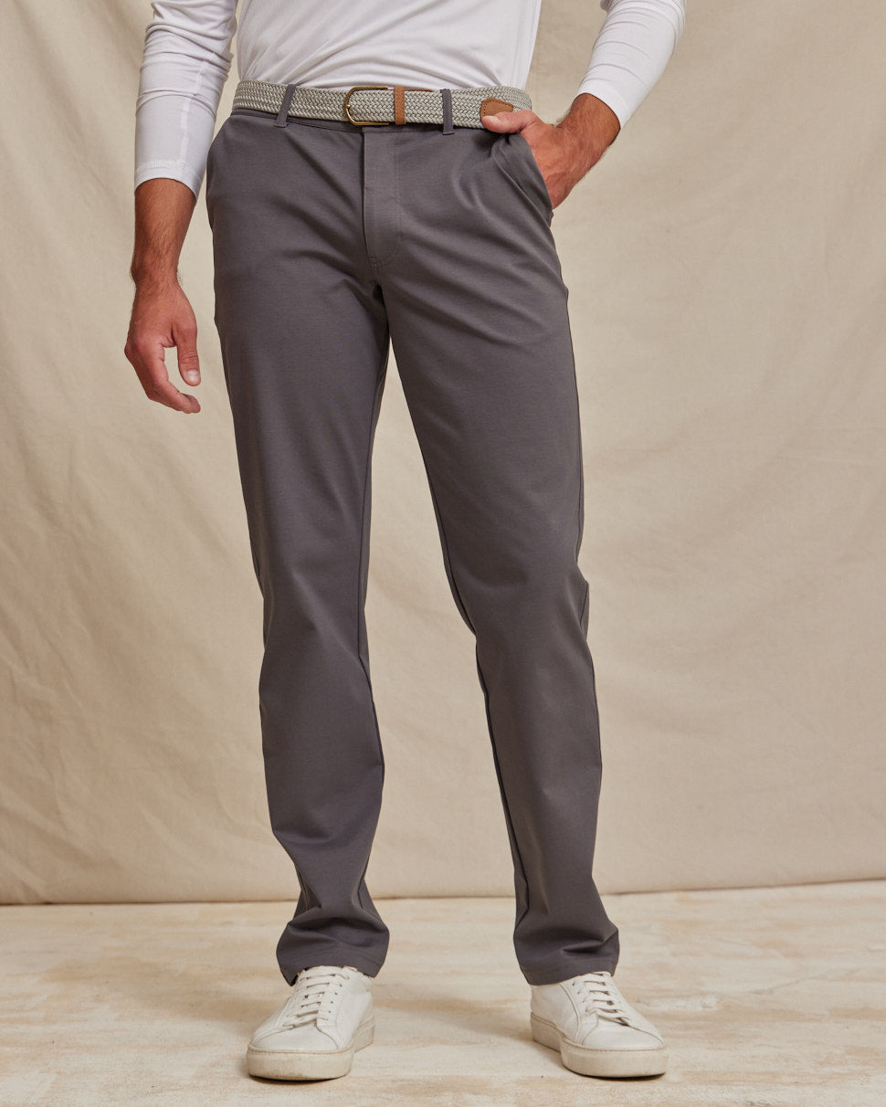 Men's Wrinkle-Resistant Performance Chino Pants in Charcoal Gray