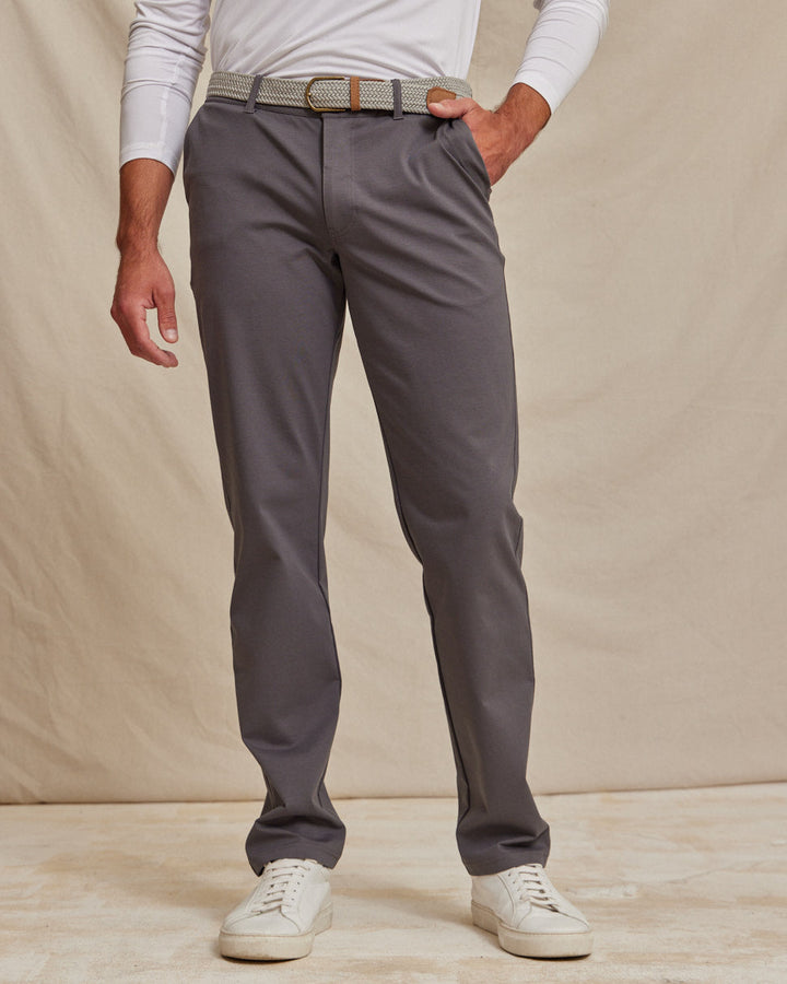 Men's Wrinkle-Resistant Performance Chino Pants in Charcoal Gray