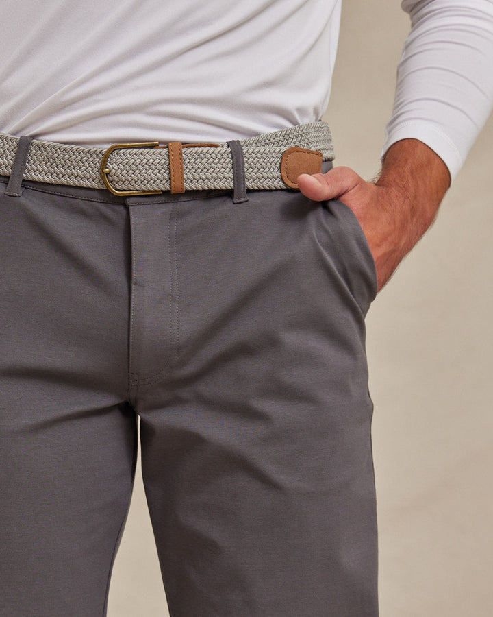 Men's Wrinkle-Resistant Performance Chino Pants in Charcoal Gray