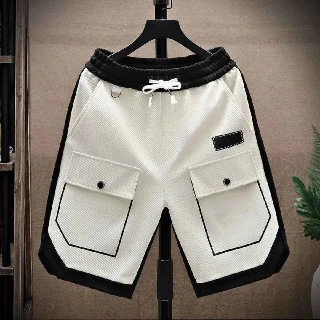 Men's Contrast-Trim Shorts Black