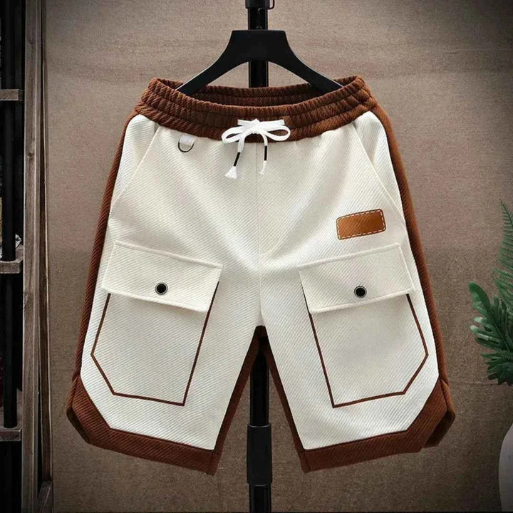 Men's Contrast-Trim Shorts Brown