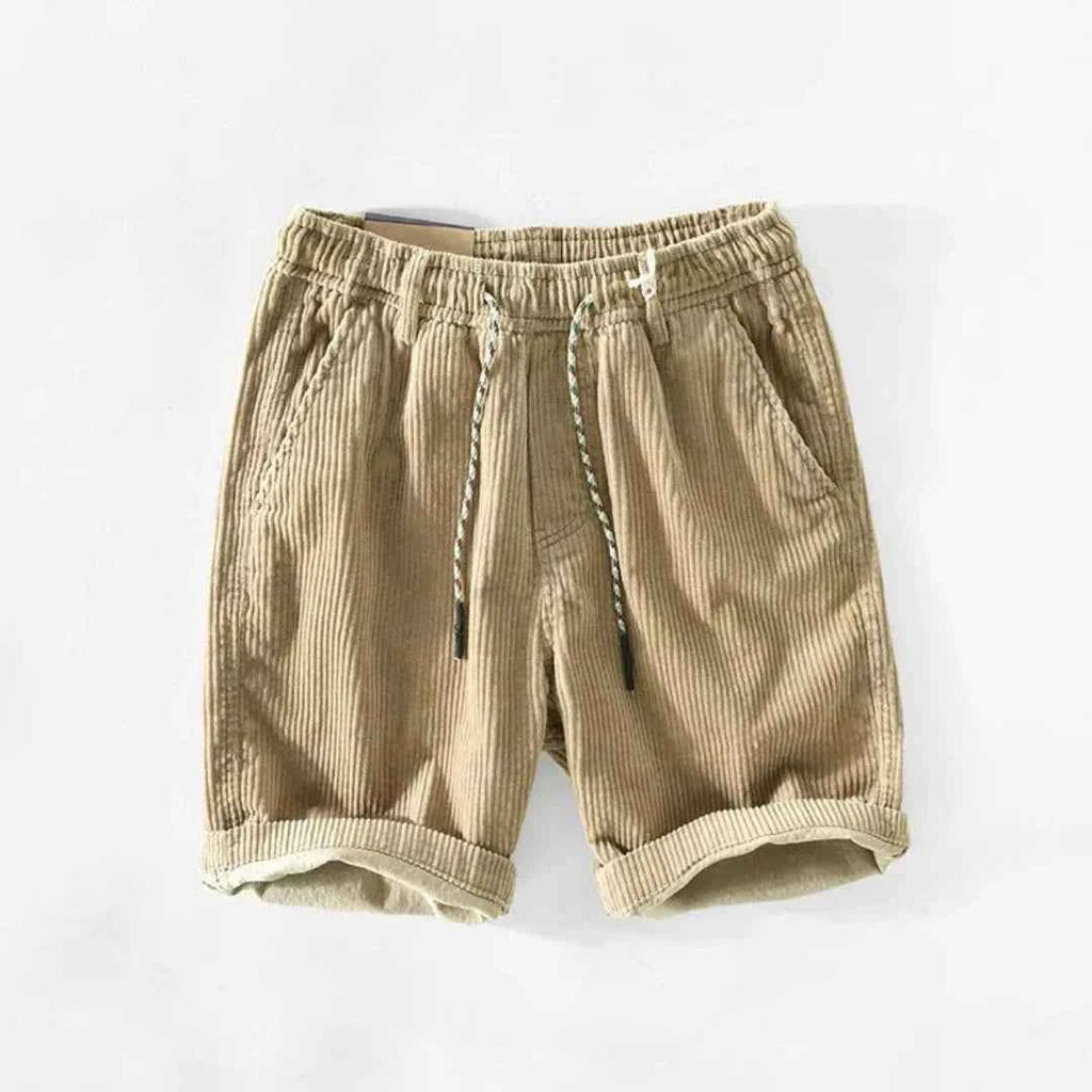 Men's Corduroy Cotton Shorts Beige