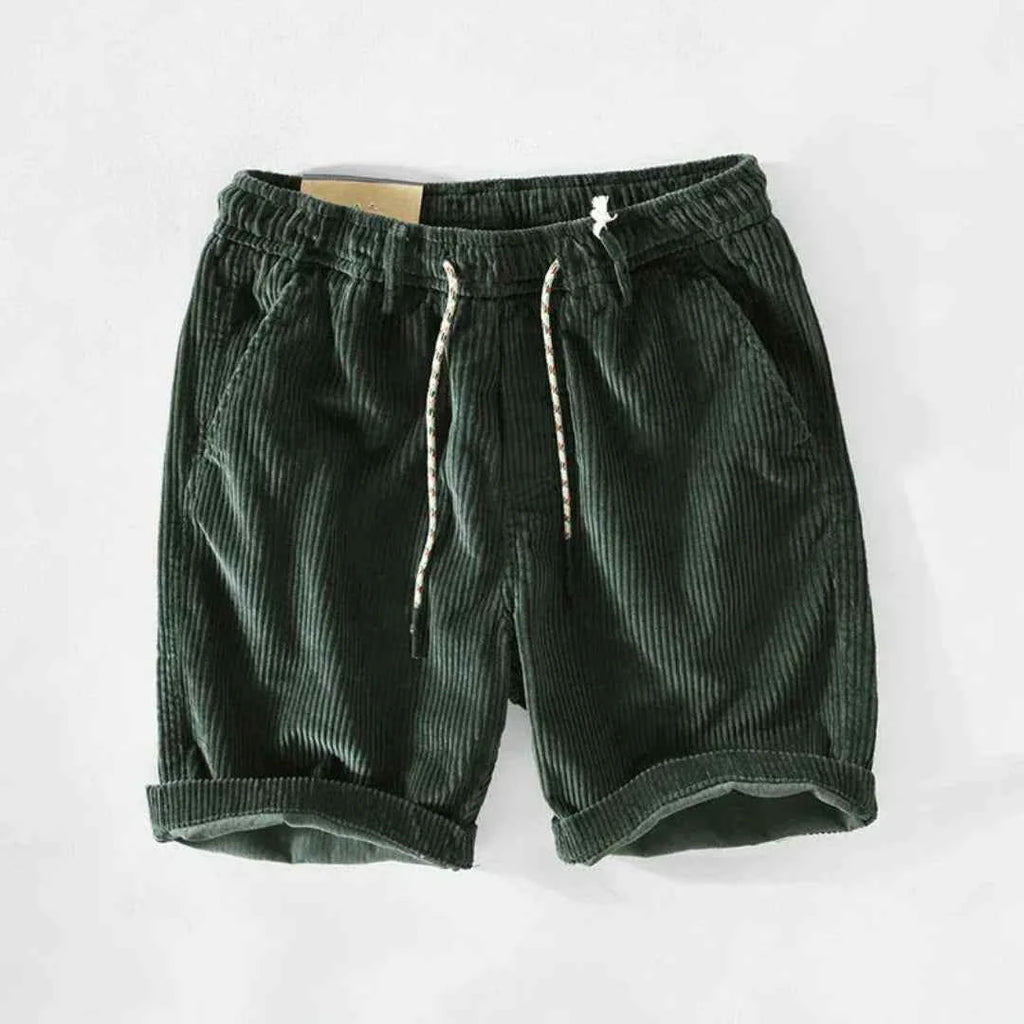 Men's Corduroy Cotton Shorts Green