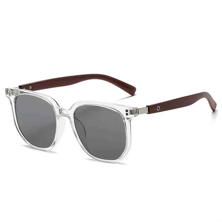 Stylish Wooden Sunglasses for Trendy Looks Transparent Grey