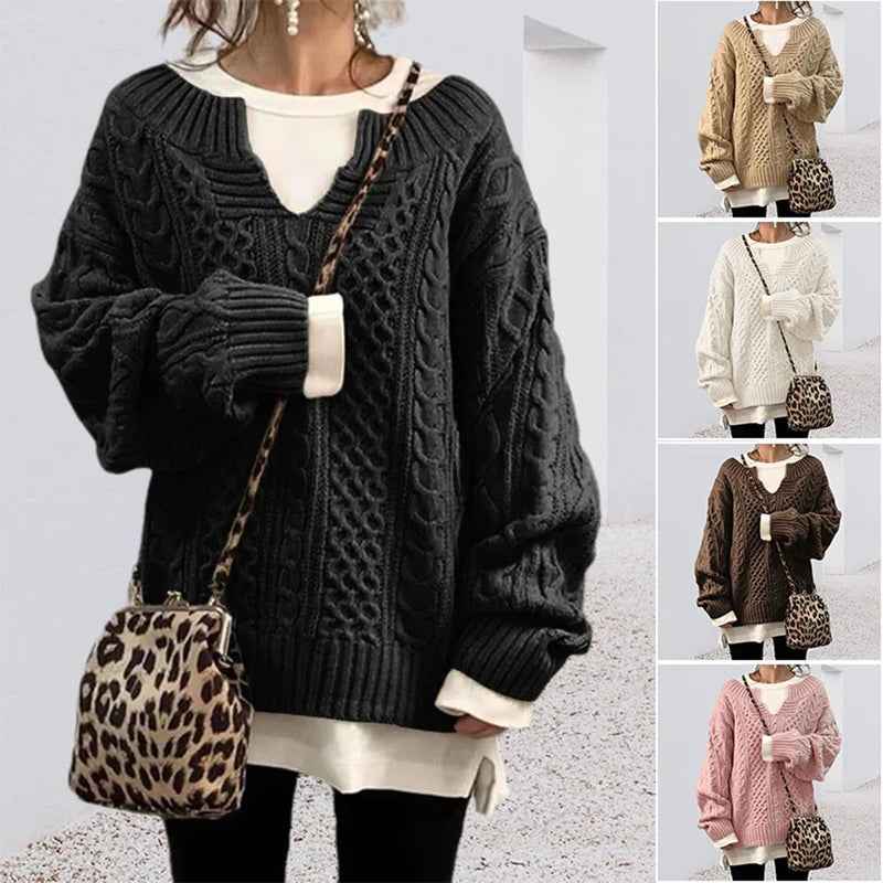 Women's Oversized Cable Knit Sweater