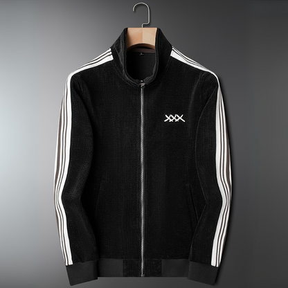 Corduroy Tracksuit Set Tailored Fit Chestnut Brown Legacy Cream