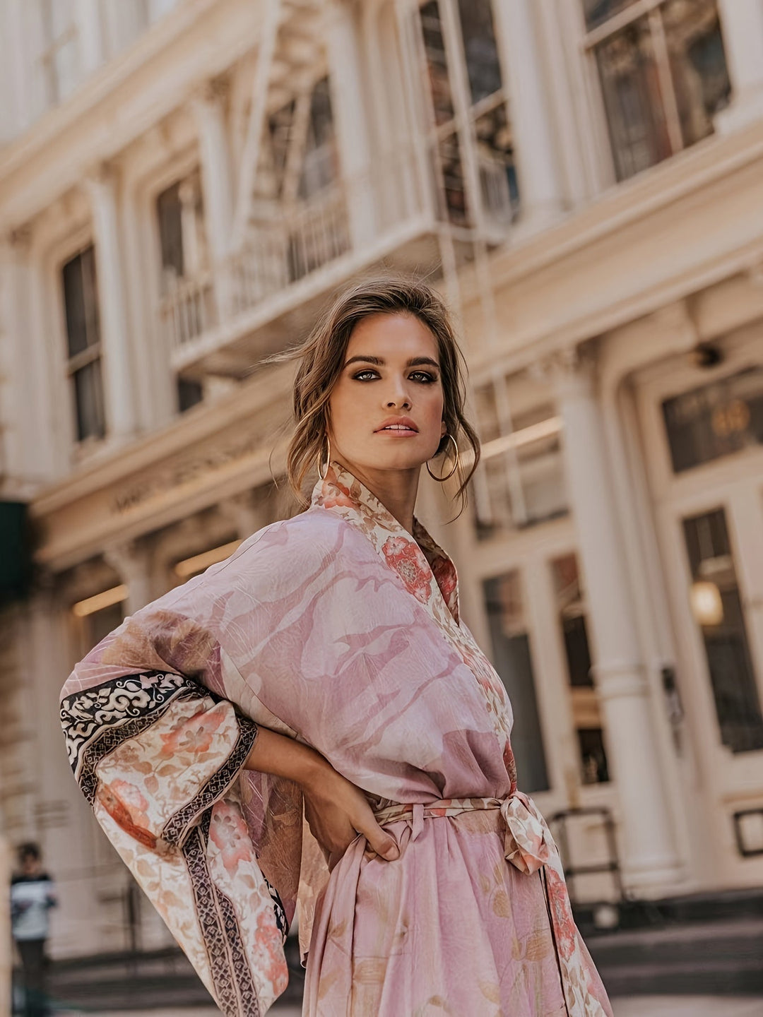 Tullia | Floral Print Maxi Kimono for Women