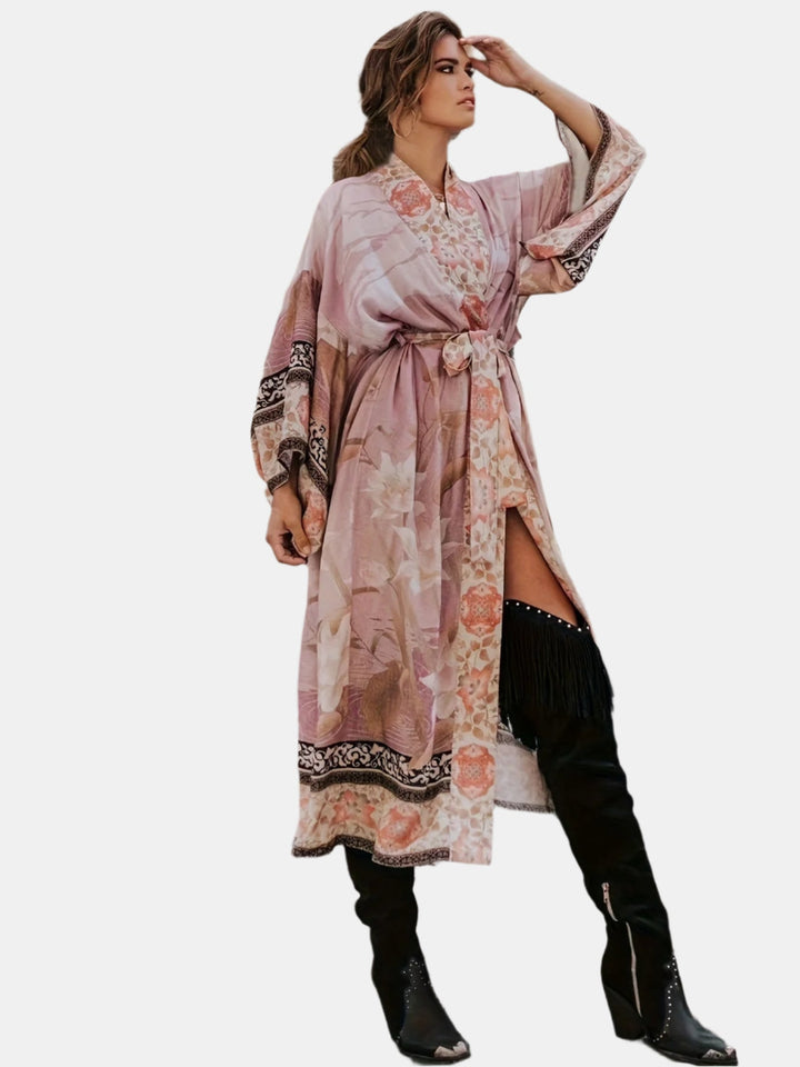 Tullia | Floral Print Maxi Kimono for Women