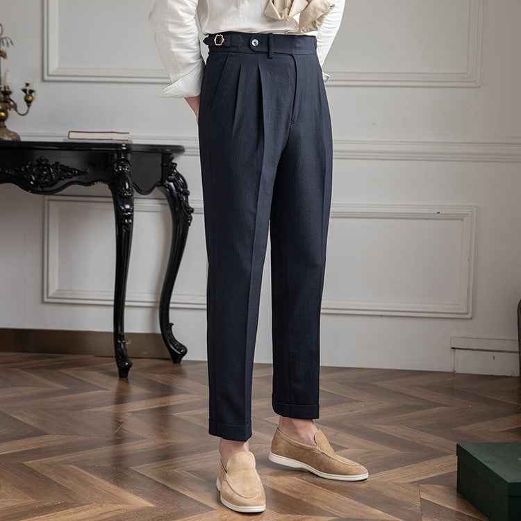 Men's Classic High Waist Vintage Pants – Timeless Fit and Style
