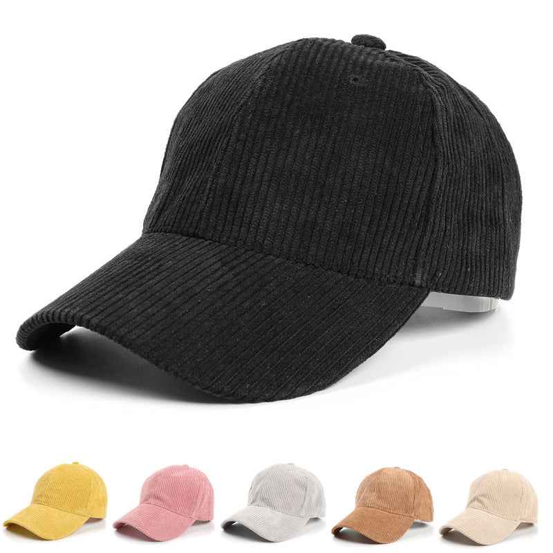 Unisex Corduroy Baseball Cap – Casual Adjustable Vintage Hat
