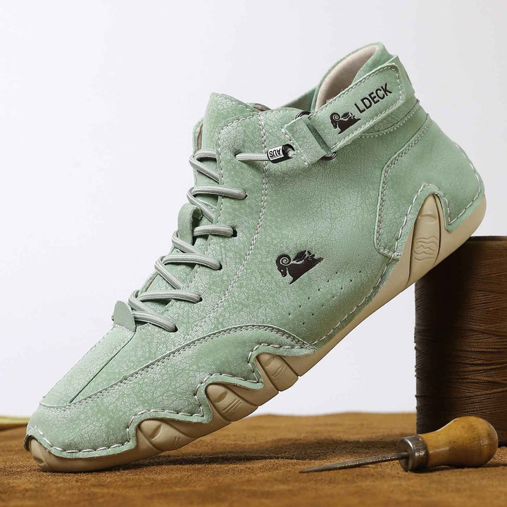 Unisex Leather Barefoot Shoes for Comfort and Style Light Green