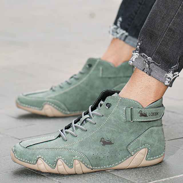 Unisex Leather Barefoot Shoes for Comfort and Style Green